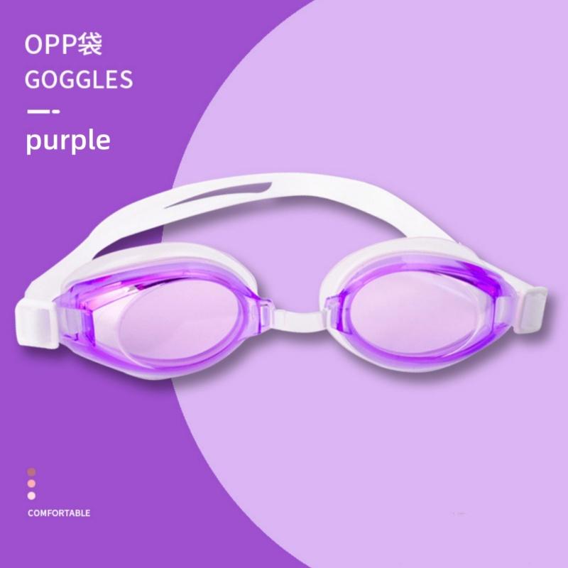 Swimming goggles, waterproof and anti-fog silicone high-definition unisex swimming goggles фиолетовый
