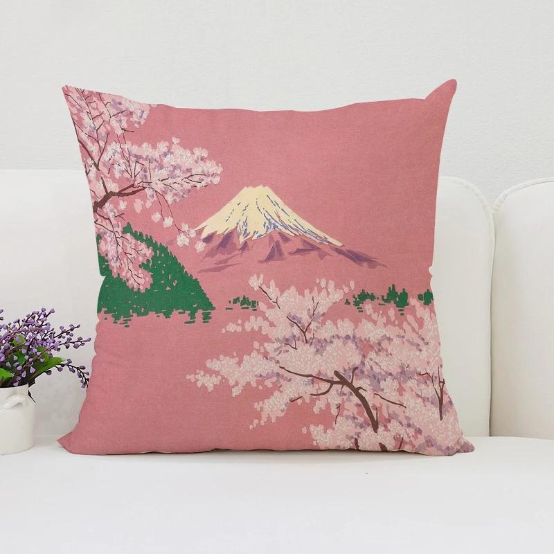 Japanische Kirschblüten Kissenbezüge für Kissen 45x45 Kissenbezug für Kissen Heimdekoration 45x45 Kissenbezüge Kissenbezug