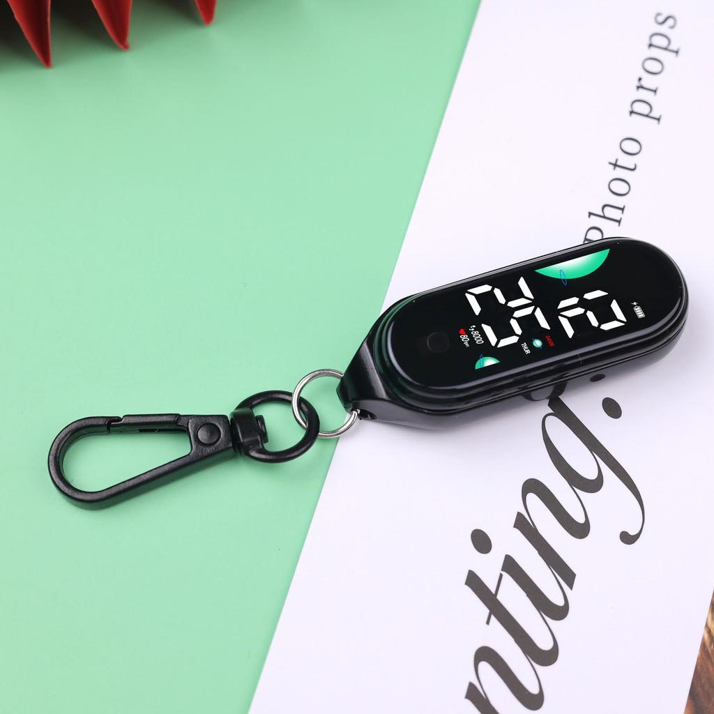 High-Value Luminous Touchscreen Keychain Clock for Students
