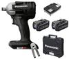 Cordless Impact Battery Pack X and Dual with Compact 143mm Overall Black Wrench, 18V, 5.0Ah 2, Charger, Case, (Compatible 14.4V/18V),