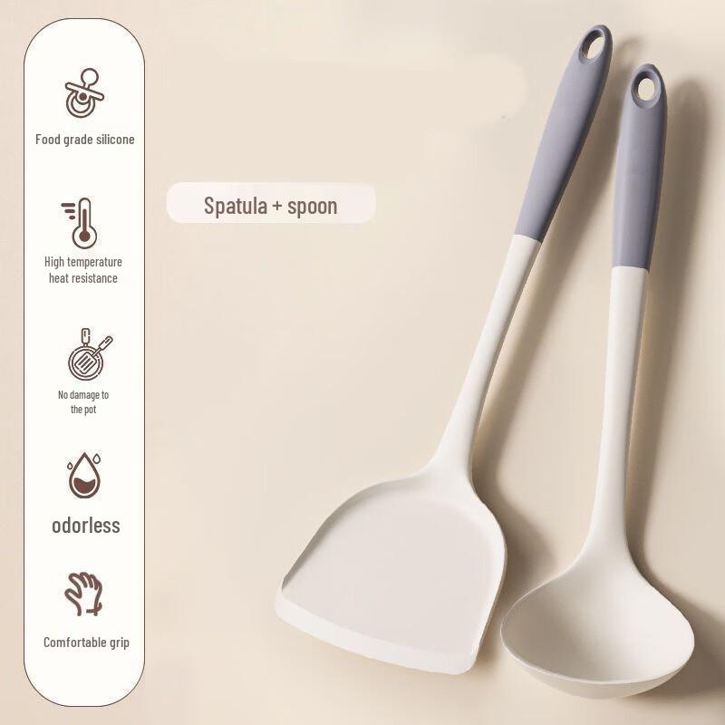 Food-Grade Silicone Spatula and Ladle Set
