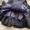 Summer V-neck Sleeveless Double Breasted Dress with Women's Niche Design High Waist A-line Vest Dress