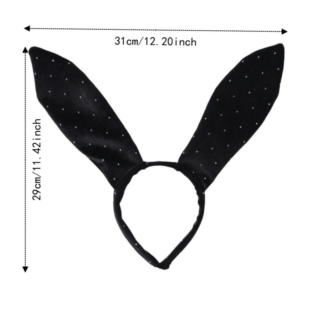Velvet Fabric Rabbit Ear Headband Big Bunny Ears Party Headband Hair Accessories Christmas Party
