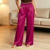 Women's Casual Loose Fit Paperbag Waist Wide Leg Long Pants for Everyday Wear