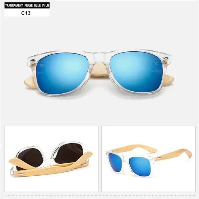 14 Color Wood Sunglasses Men for Women Square Shape Bamboo for Women For for Women Men Mirror Sun Eyeglasses retro de sol masculino Handmade