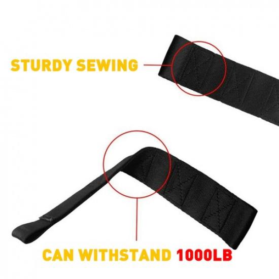 Pair Black Adjustable Door Limiting Straps For 1955-2006 Jeep Wrangler CJ/TJ/YJ