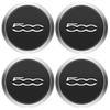 4pcs 133mm Hubcap for Fiat 500 Wheels Centre Hub Caps Set 68078419AC 68078421AC Dust Cover Sliver 51