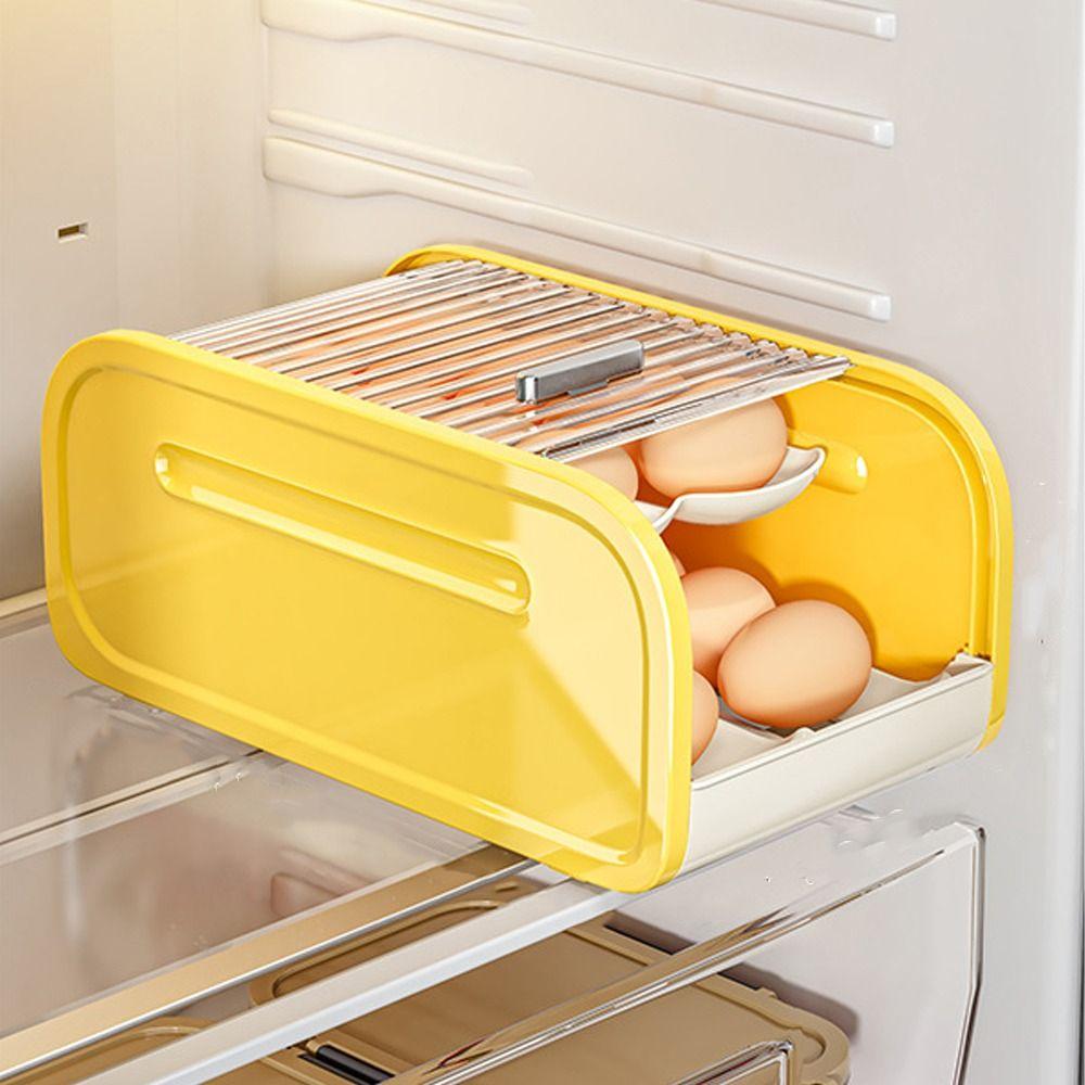 Clear Automatic Rolling Egg Holder Plastic Egg Storage Racks Egg Storage Box Home Kitchen