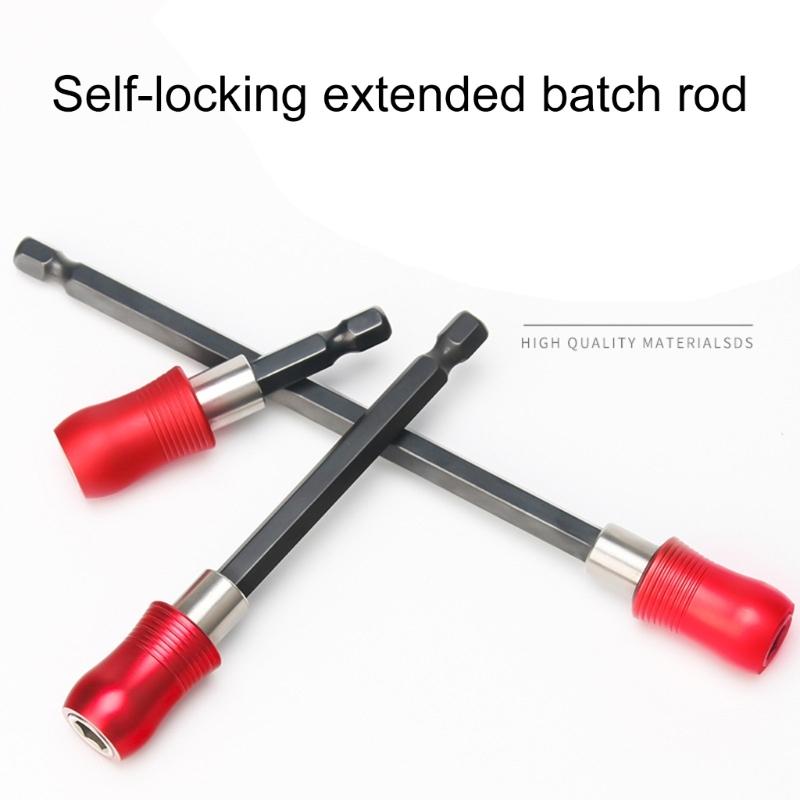 3Pcs Hexagonal Handle Quick Release Locking Screwdriver Extension Rod Tool Innovative Extension Rod Measuring