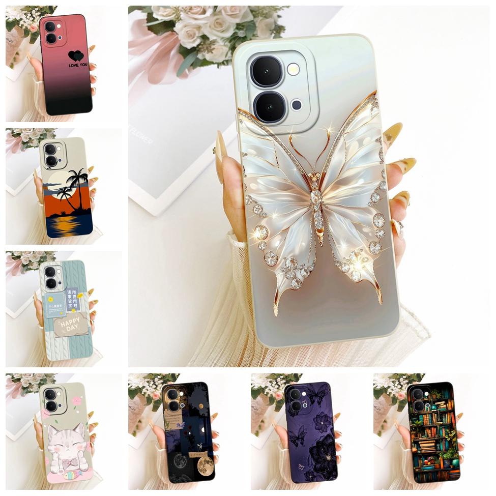 For Vivo Y31D Case Cover Silicone Cute Kawaii Luxury Fashion Flowers Cool Painted Funda For VivoY31D V2543 Casing