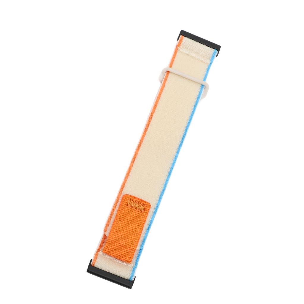 Sportliches Nylon-Uhrenarmband Klettverschluss 24mm Elastisch Atmungsaktiv Verstellbar Ersatz