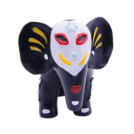 Halloween Elephant Cow Figurine Hand-painted Animal Resin Statue Sculpture Home Office Desktop Bookshelf Decoration Holiday Party Ornament