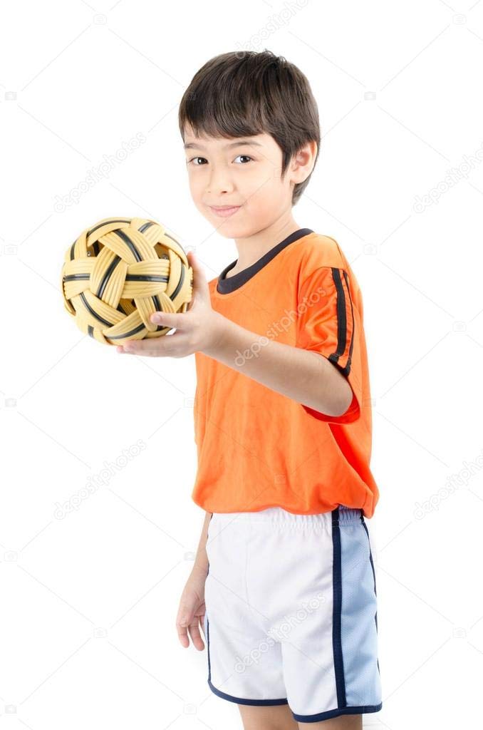 Sepak Takraw Ball, Rattan Ball, Foot Volleyball, Thai Sports (Green)