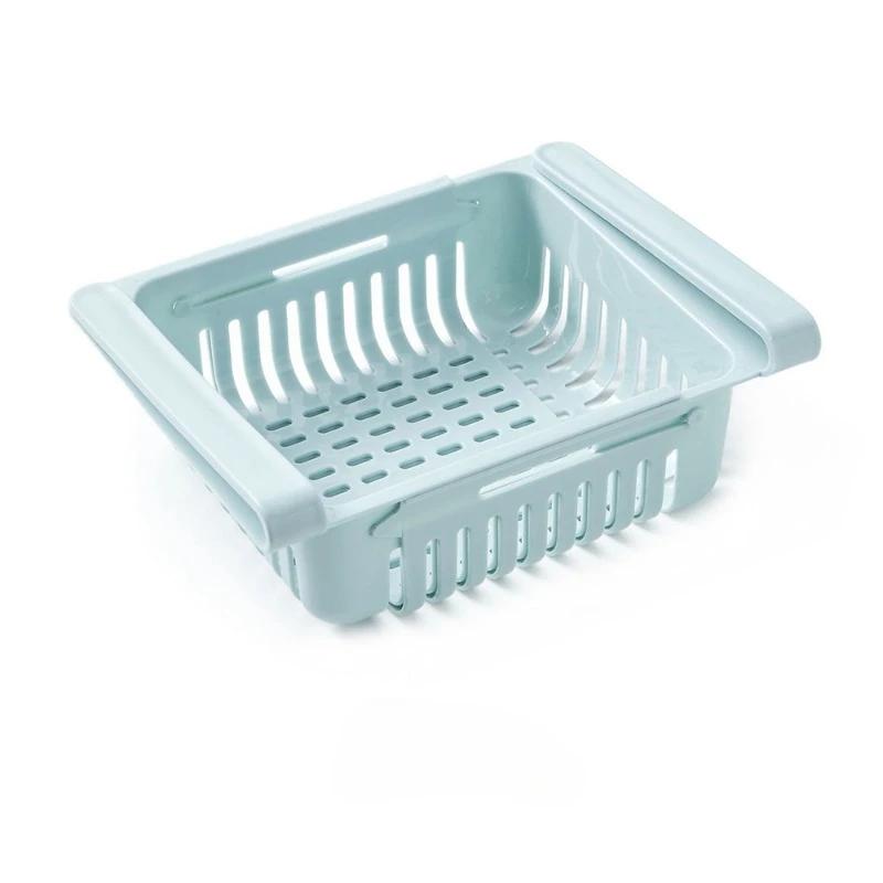 Refrigerator Storage Basket Pull Out Type Draining Baskets Scalable Egg Storage Organizer Box Living Room Kitchen Storage Boxes