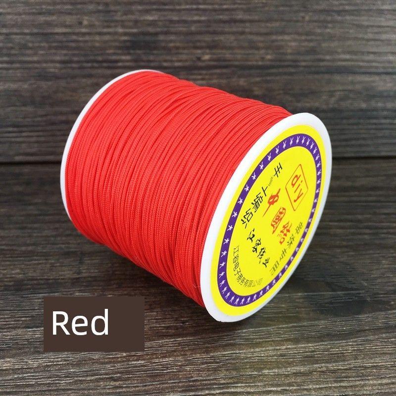 

нет. 72 Нефритовая нить Ручная работа Плетеный шнур Плетеный шнур Тканая нить Самотканый браслет Красная веревка Ремешок для переноски Женский DIY Набор материалов Red 72 100 m [gift bag]]