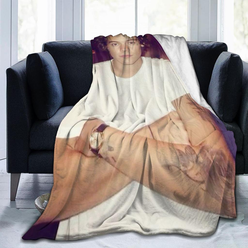Narry Frat Boy Era Harry And Niall Horan Blanket Flannel Sofa Throw Blanket Multi-function for Home Bedroom Throws Bedspread