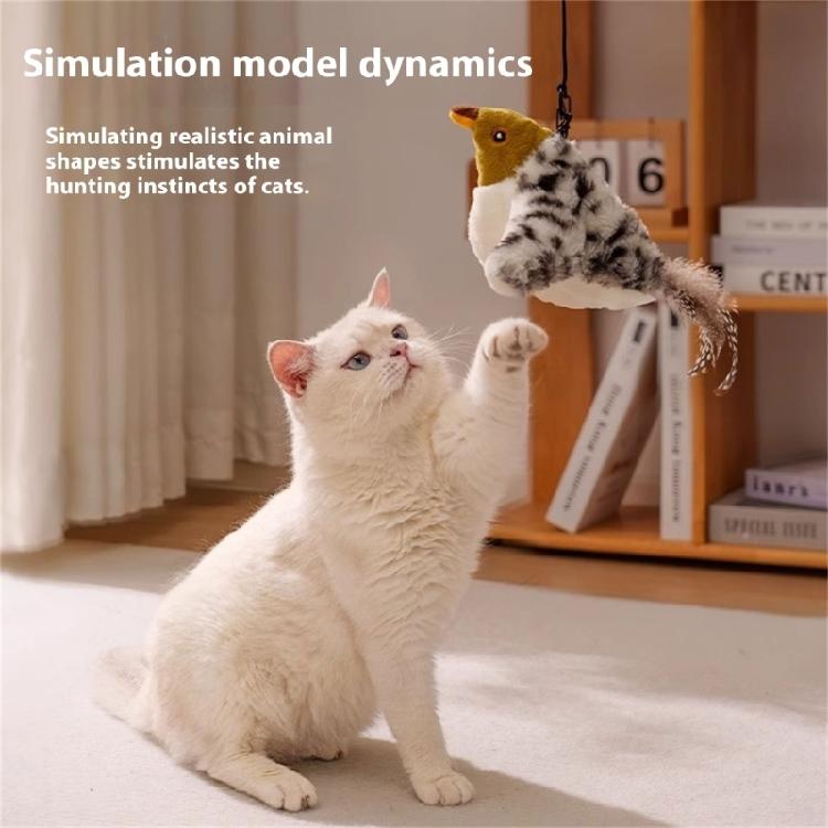 Realistic Cats Entertainment Toy Bird With Automatic and Life Like Movement Design For Boredom Pet Indoor Engagement