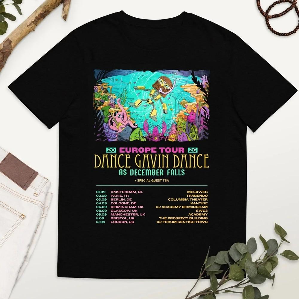 

Dance Gavin Dance Band 2026 Europe Tour T Shirt Unisex T-Shirt S
