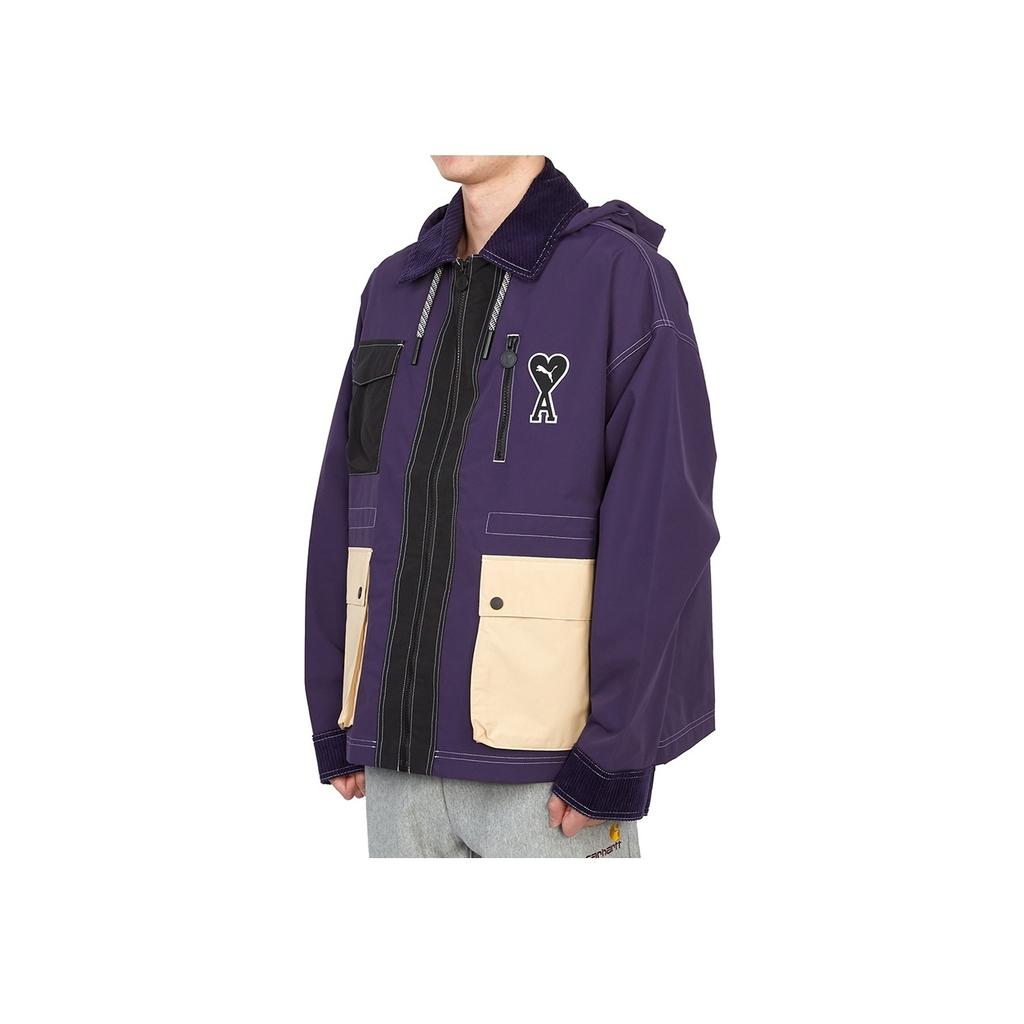 Puma X Ami Vevd Jakke Dyp Plomme Unisex Streetwear 535990-89