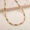 S925 Silver Natural Tourmaline White Crystal Color Treasure Necklace Women'S Personality Advanced Sense Handmade Beaded Temperament Clavicle Chain