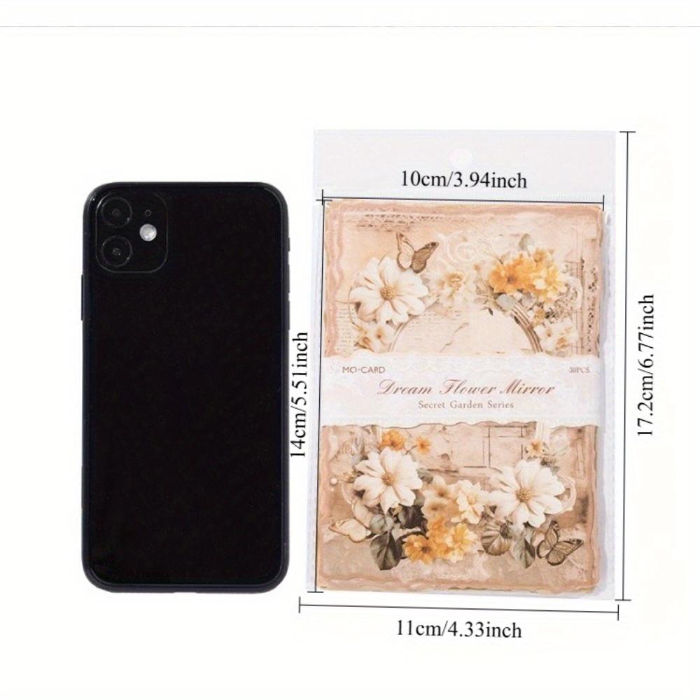 1PC Papel Material Serie Jardín Secreto Tema Flor Retro Cuaderno Bolsa Dolor Fondo Decoración DIY Base de Papel