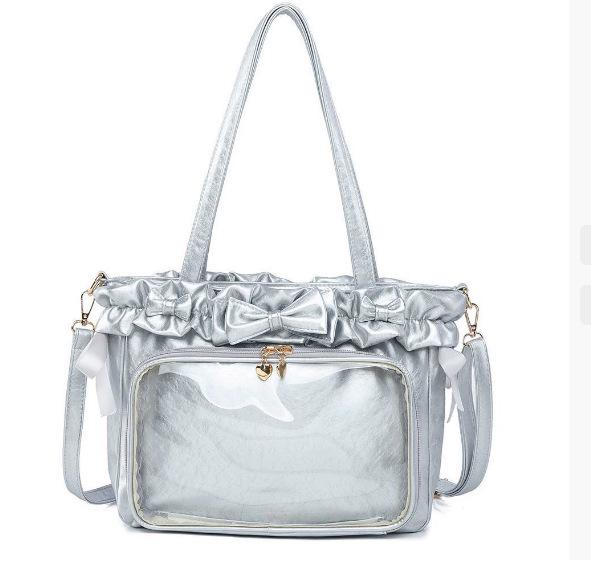 

Головная боль Оригинальная Универсальная Ита-сумка [Балетный праздник] Сумка-тоут Лолиты Женская сумка через плечо из ПУ однотонная