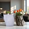 Multipurpose Silicone Girl Mold Silicone Texture for Resin Cement Creations Decorative Planter and Craft Containers
