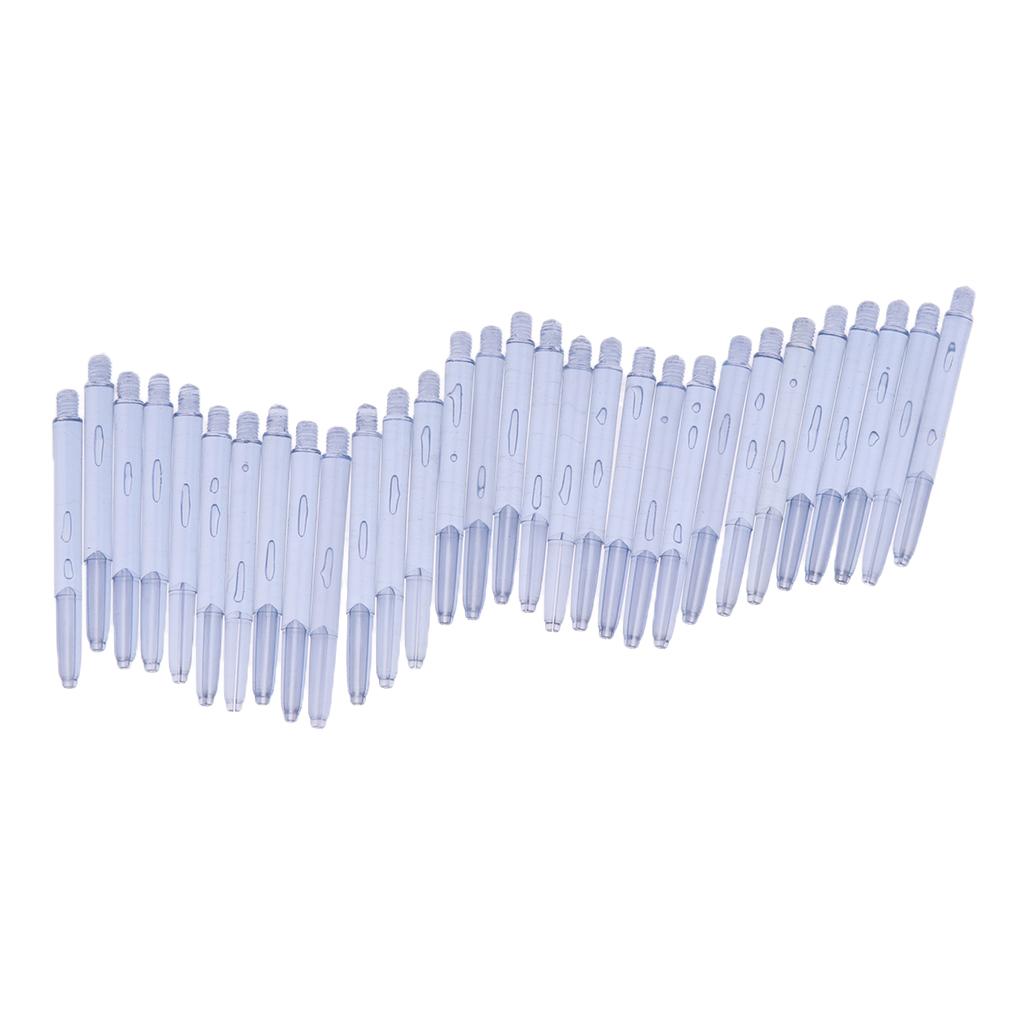 

30Pcs Premium Plastic Standard 2BA Dart Shafts Stems for Soft / Steel Tip Darts - Darts Games Parts Replacement Accessories