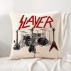 Heavy Metal Band S-Slayer Cushion Cover Summer Coolness Linen Fabric Double-Sided Printing Pillow Case Sofa Home Decor Gift