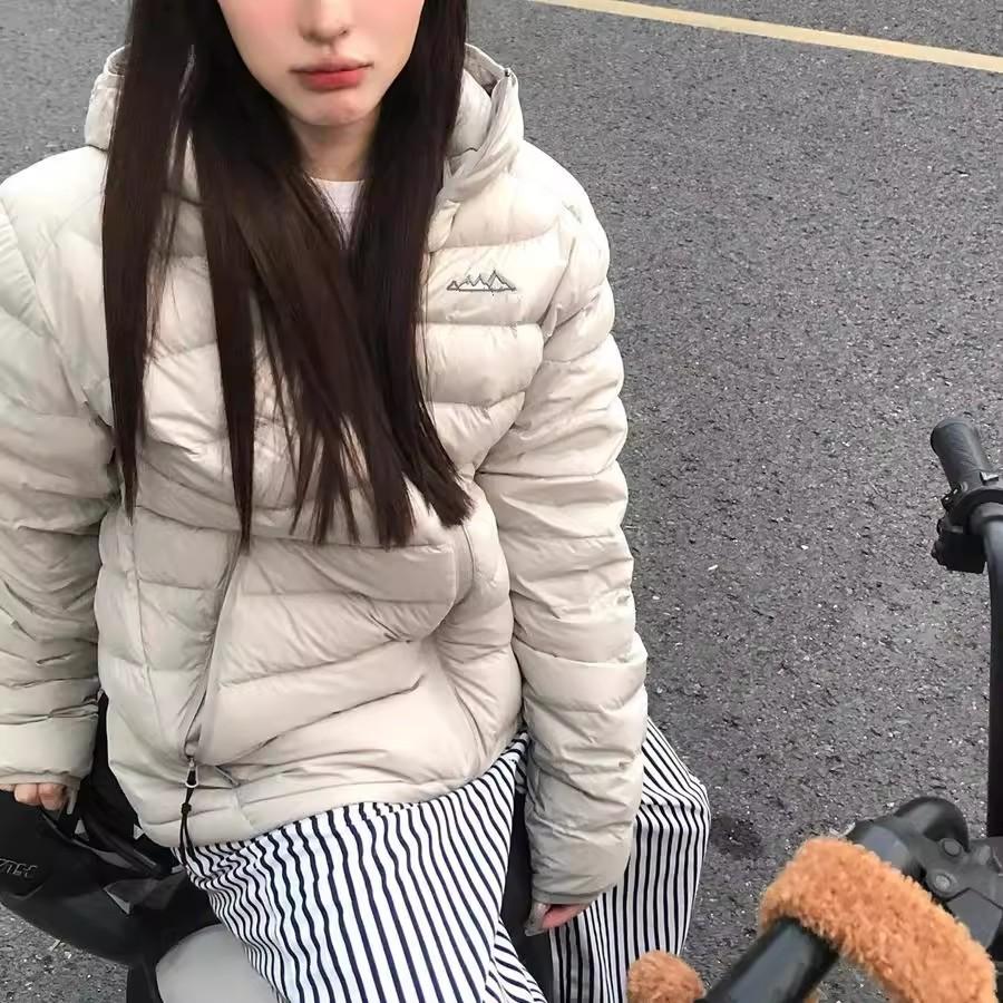 Spare Ribs Thin Down Cotton Coat Women's Winter New Style Cotton Jacket Hooded Retro Warm Cotton Coat Short Jacket