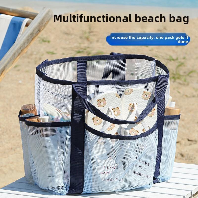 Travel Mesh Beach Bag With Large Capacity For Laundry And Toiletries