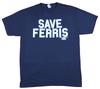 Ferris Bueller's Day Off Mens T-Shirt - Save Ferris Solid Whit Print