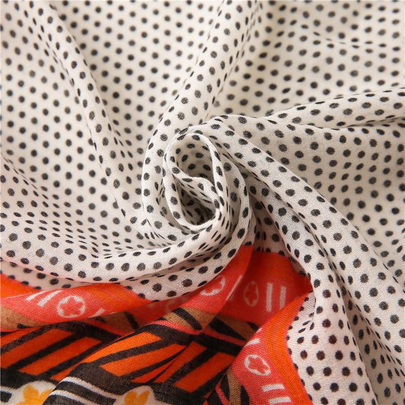 Ladies Fashion Autumn Polka Dot Patchwork Tassel Viscose Scarf High Quality Shawls and Wraps Stole Foulard Muslim Hijab 180*90Cm