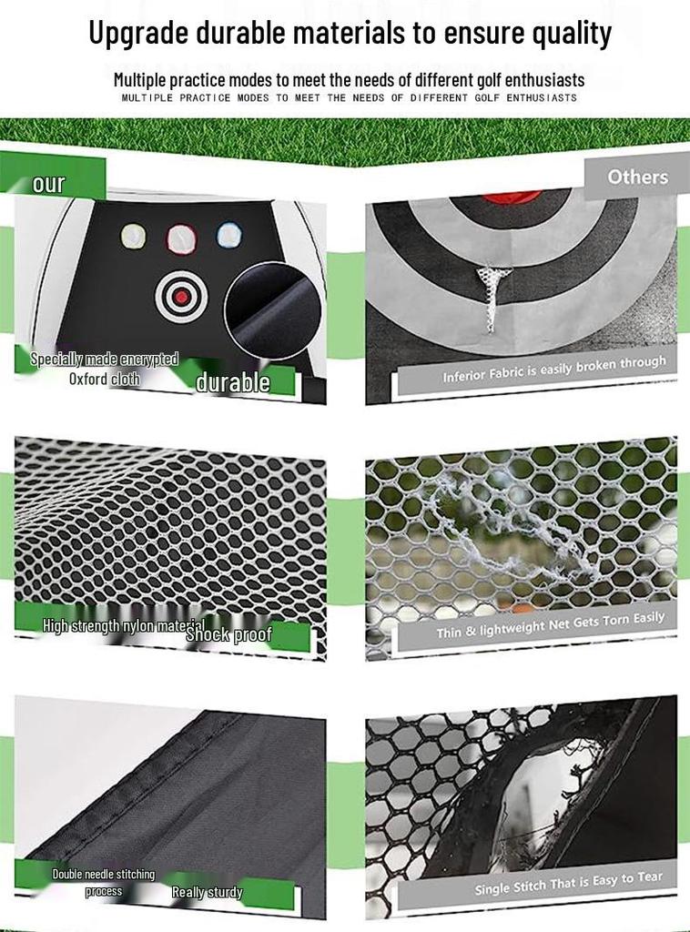 Temu Popular Outdoor Golf Practice Net Set for Swing and Chipping
