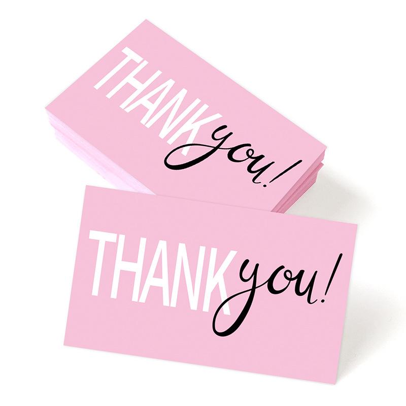 50/100pcs/pack Thank You Cards Gift Gift Holiday Greeting Cards Wedding Business Party Invitation