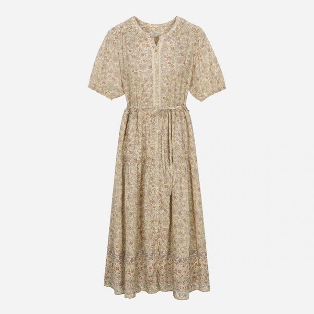 

Thursday Island Border Flower Full Open Dress T256mop139w beige (BE)/S