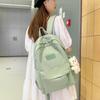 Korean Harajuku Ins All-matching Schoolbag Female Middle School Students Pure Color Backpack Simple Casual Travel
