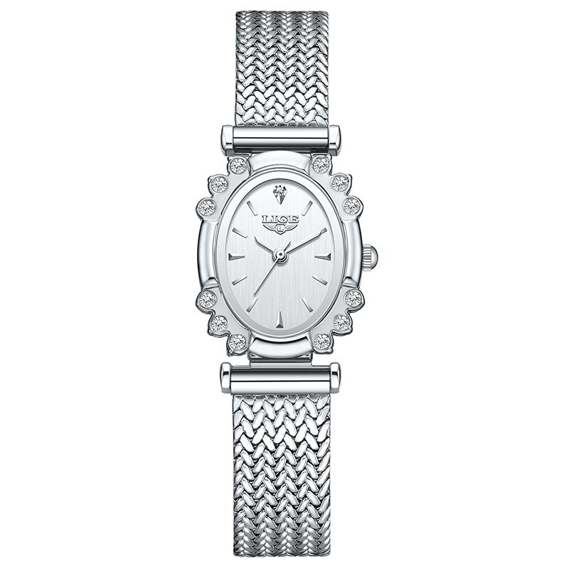 LIGE 2025 New Women Watch Simple Fashion Waterproof Quartz Ladies Watches Ultra-Thin Mesh Women's Bracelet Watch