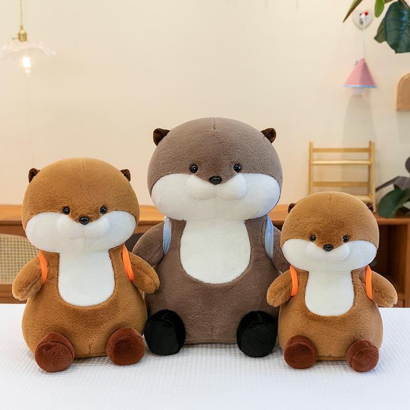 New Small Fish Backpack Otter Plush Toy Cute Doll Cute Doll for Girls Birthday Gift