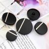 10Pcs Black Geometric Line Metal Buttons, 3 Sizes 15/23/28mm, Sewing Buttons for Coats & Blazers DIY, Durable Shank Buttons.