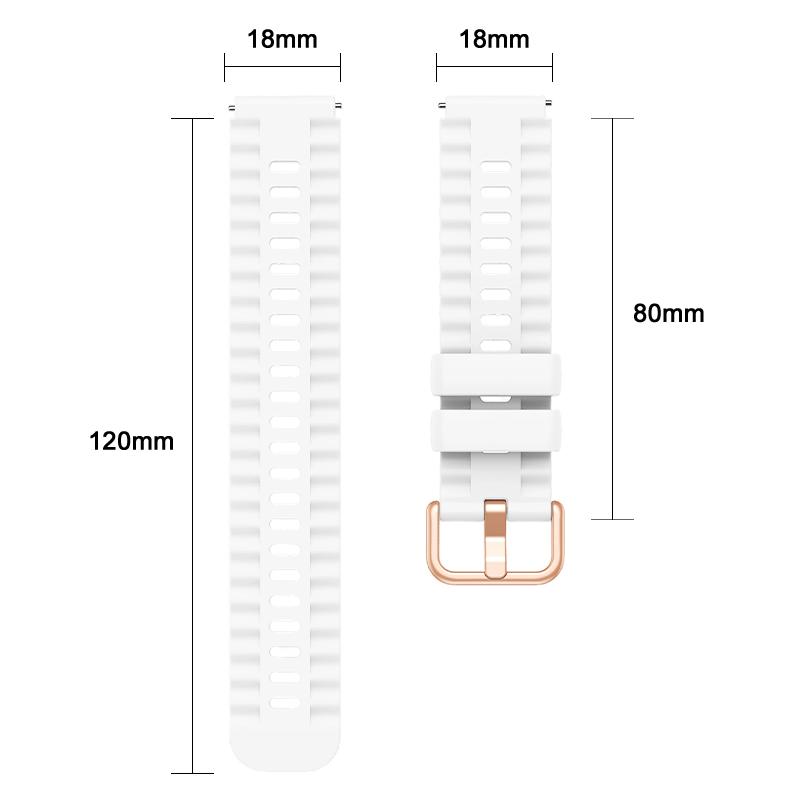 18mm Silikonarmband für Oneplus Watch 3 43mm Oppo X2 Mini Universelles Rose Gold Schnallendesign Armband für Oneplus 3 43mm Armband