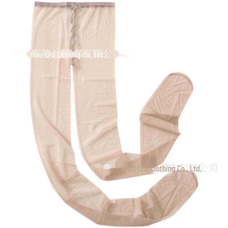 Ultradünne 0D Damen-Sommerstrümpfe: Unsichtbare, strapazierfähige, transparente schwarze Seide mit T-Schritt-Design