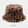 Leopard Print Fisherman Hat Thickened Warm Pot Hat Fashion Winter Bucket Hat  Outdoor