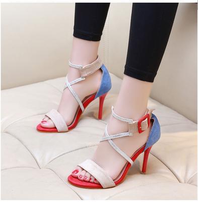 Fashion New Sandals Women Open Toe Summer High Heels Sandals For Women Gladiator Sandals High Heels Shoes Woman Ladies Sandals 336