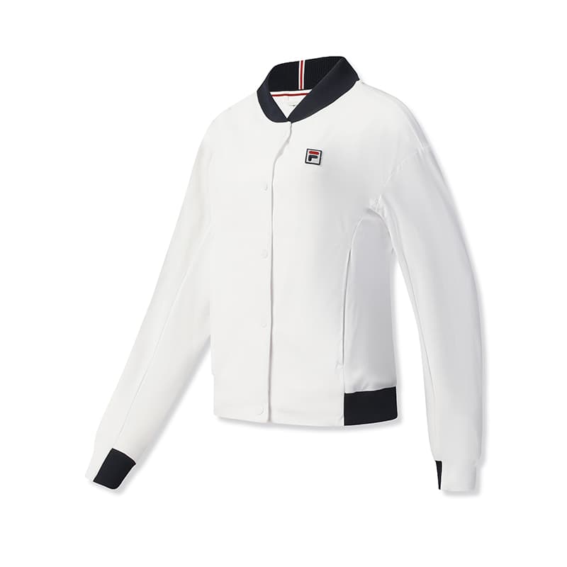 New FILA TENNIS Jacket Women's Jade White A11W543701FWT