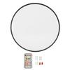 Round Ceiling Light LED Full Color Dimming Smart RGBCW RF Remote Control Black Frame Ceiling Light for Bedroom Living