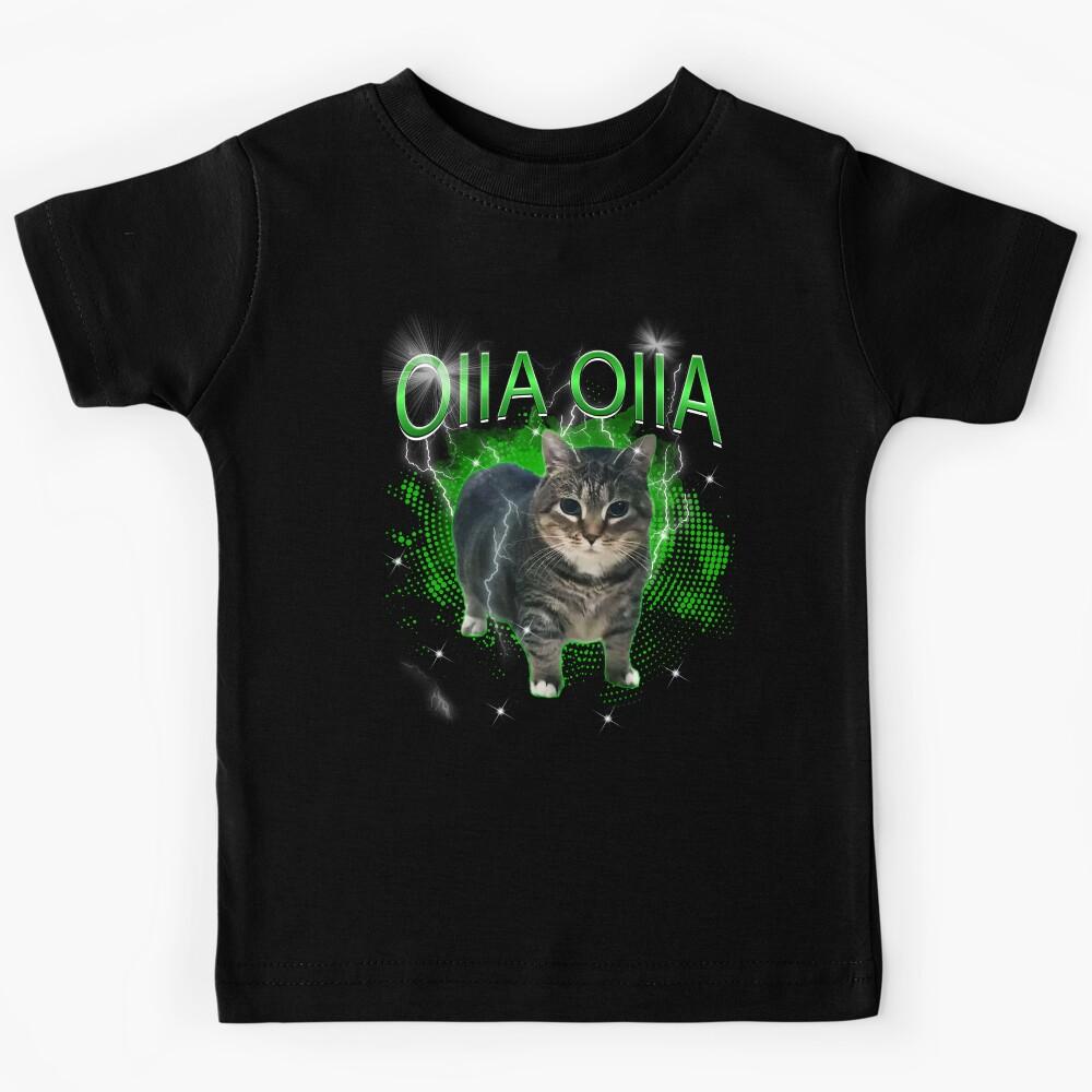 Copy of Spinning Cat OIIA OIIA Electric Funny Meme Cat Meme Inspired Design Kids T-Shirt 100