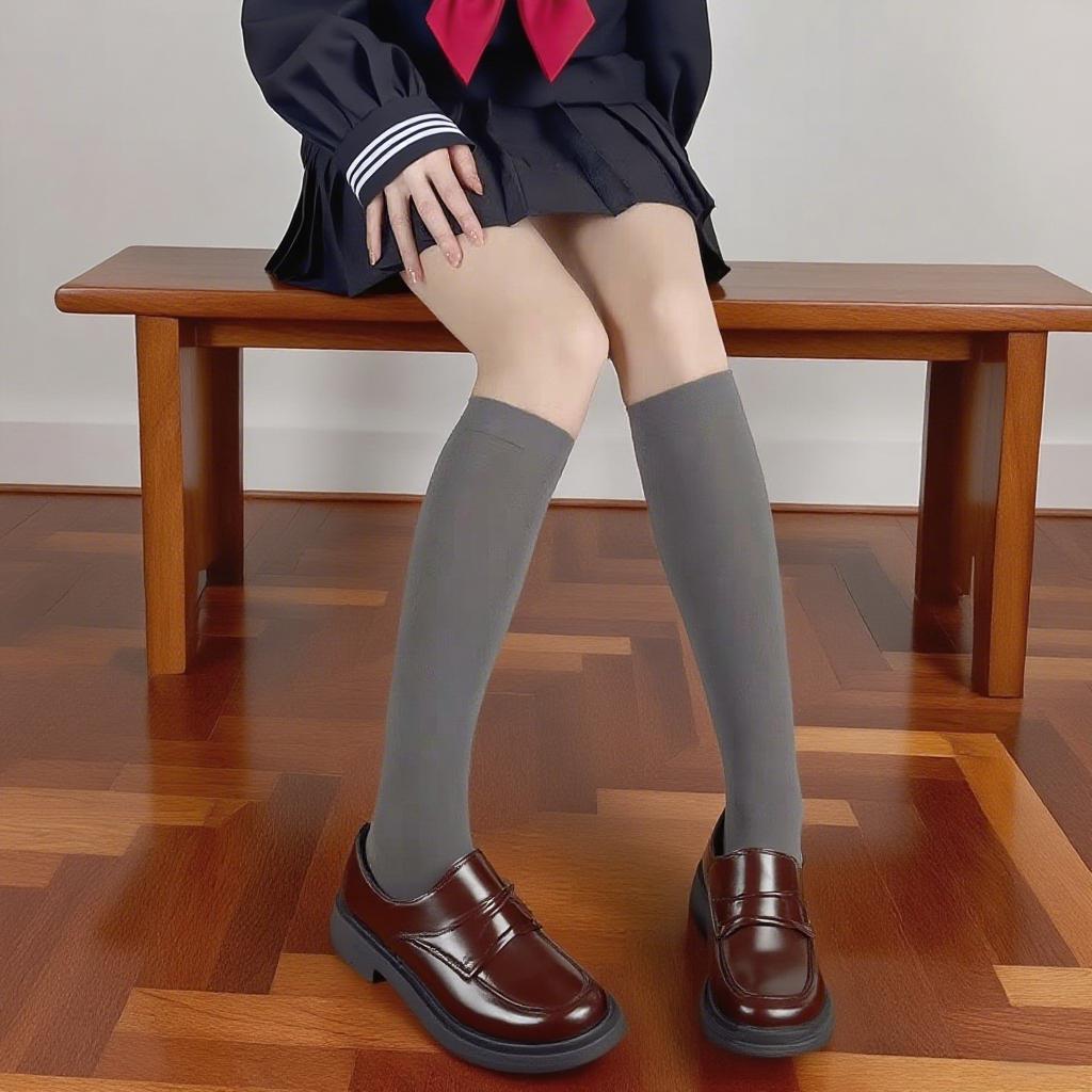 Versatile Black & White Velvet Thigh-High Socks: Sexy, Slimming, Solid Colors