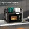 1pc of Adjustable And Expandable Two-Tier Carbon-Steel Microwave Rack,Space-Saving Stand And Kitchen Organizer
