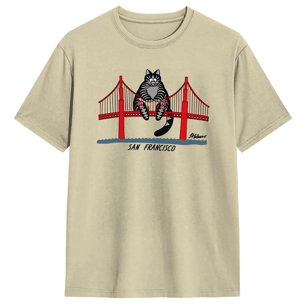 Proiectul Hail Mary Ryan Gosling B Kliban Pisică Podul San Francisco Timp Liber Bumbac Tricou Mânecă Scurtă Tricouri Gât Rotund Îmbrăcăminte